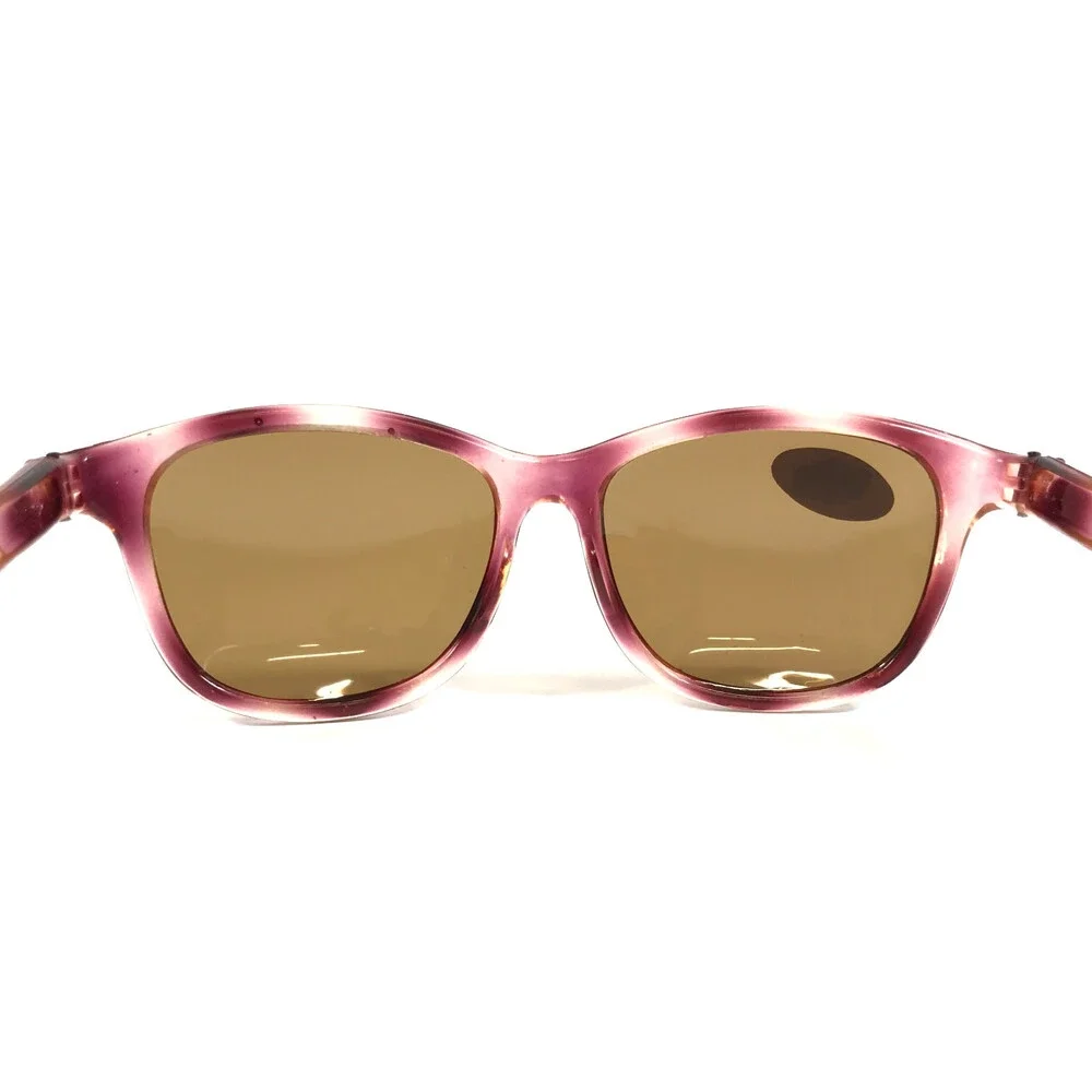 Vintage Sunglasses Pink Tortoise Frames with Brown Glass Lenses 55-18-129